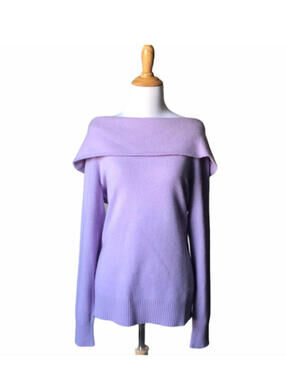 Antonio Melani  Purple Cashmere Sweater Sz Small Pullover Cowl Neck